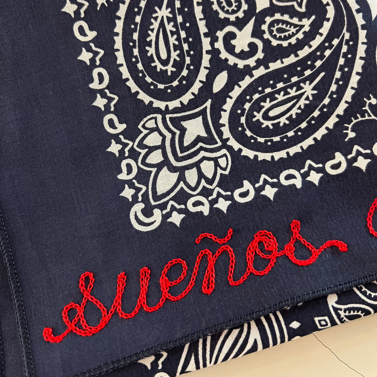 Navy Classic Paisley Bandana | Rancho Sueño