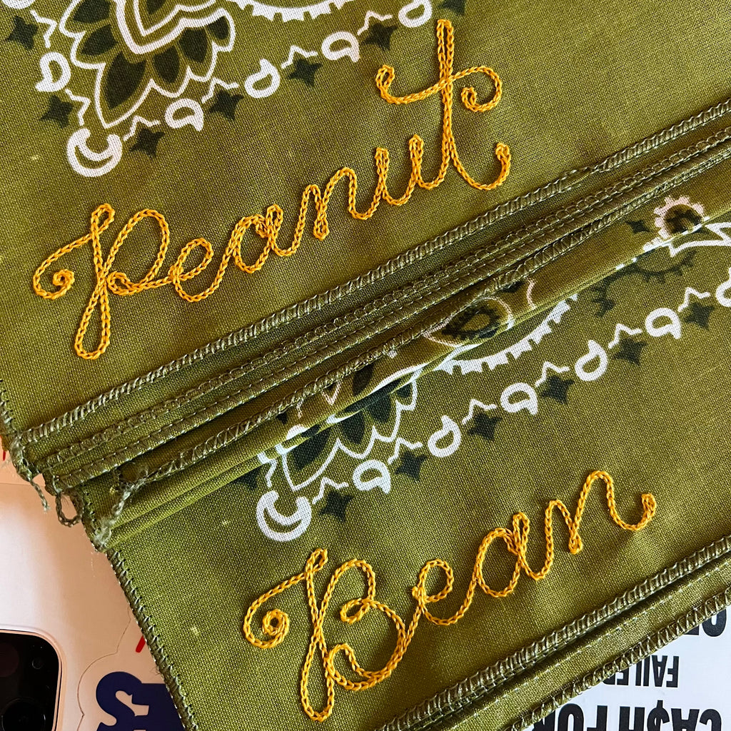 Army Green Classic Paisley Chainstitched Bandana