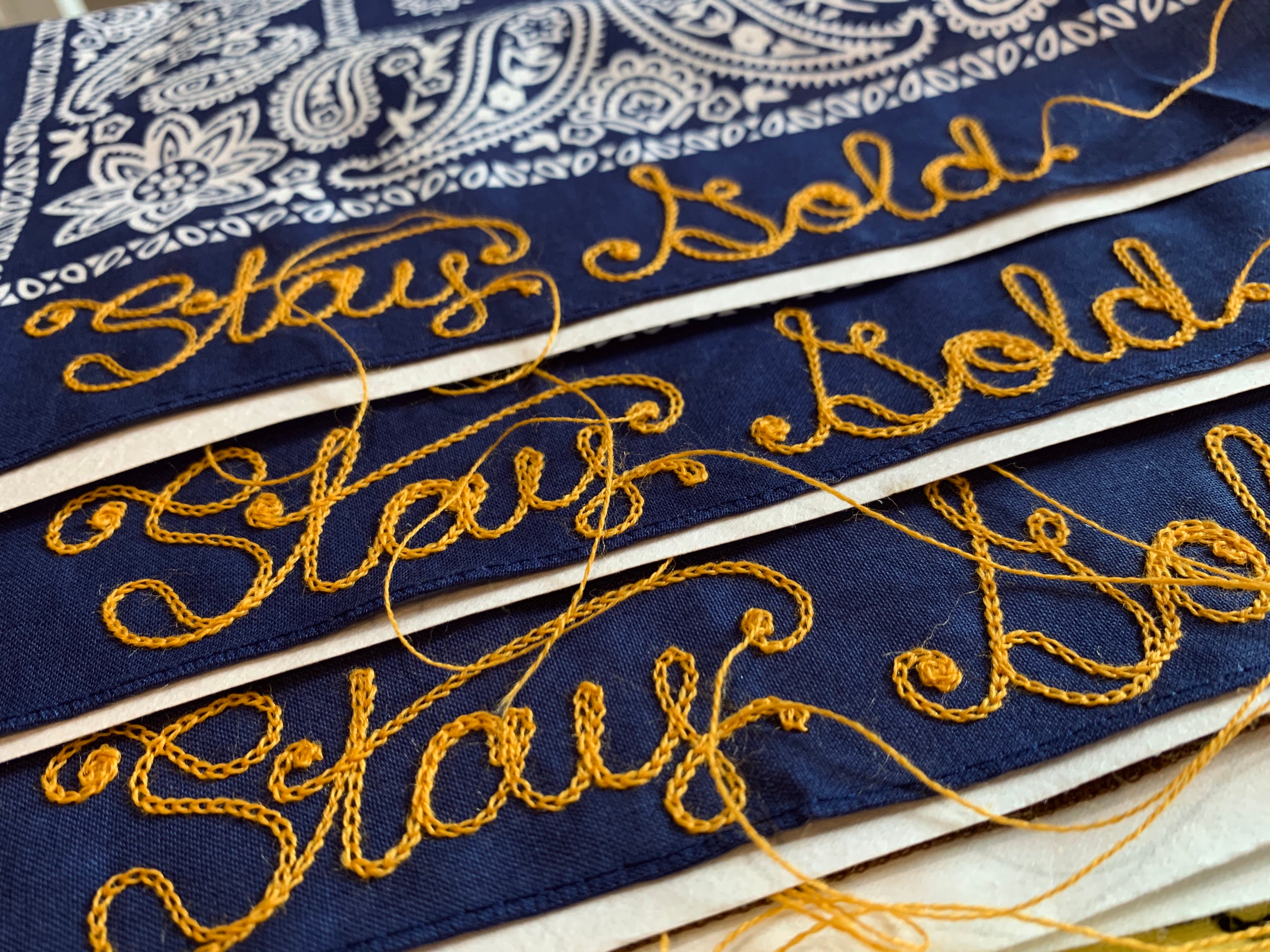 Navy Classic Paisley Bandana | Rancho Sueño
