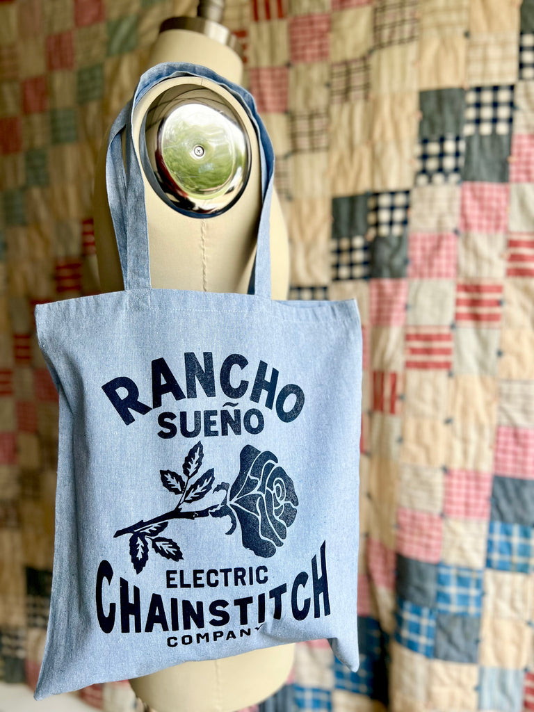 Rancho Sueño Rose Tote - Heather Blue