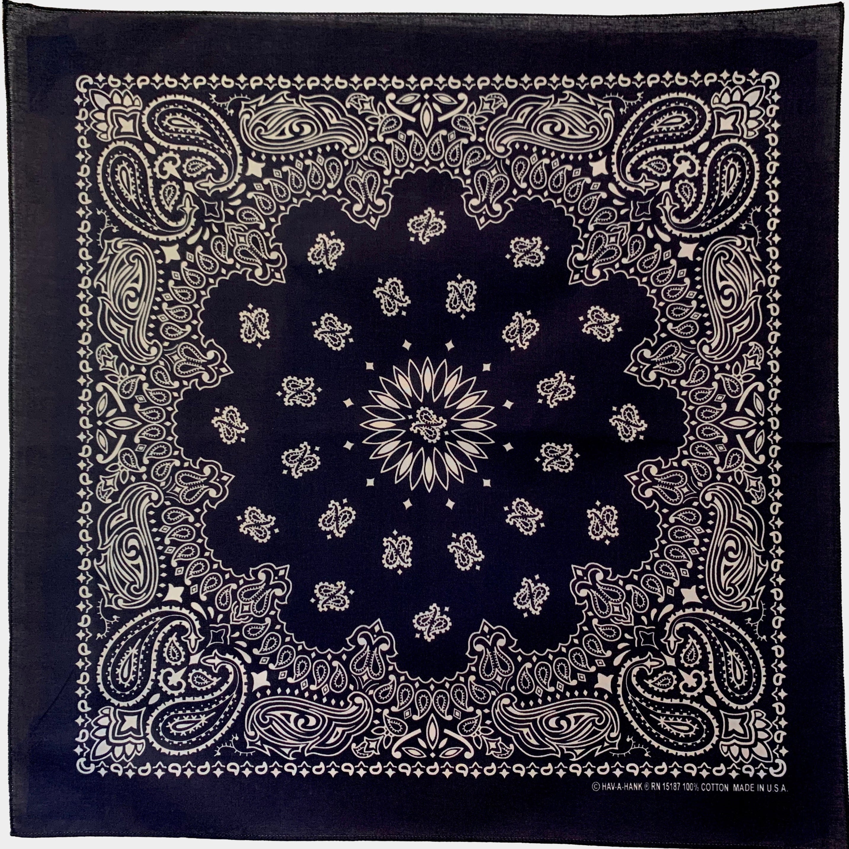Navy Classic Paisley Bandana | Rancho Sueño