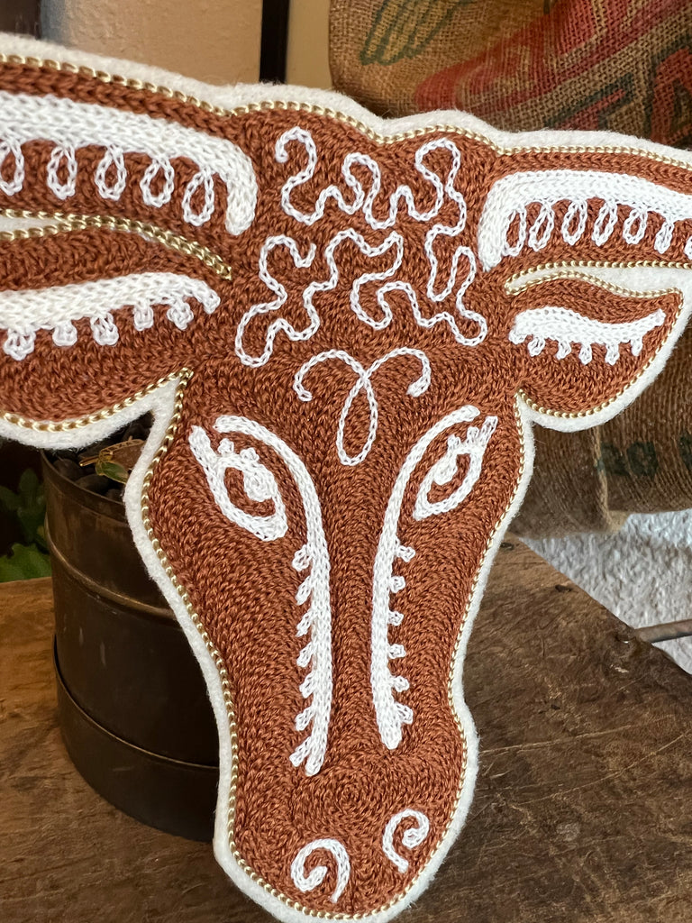 Longhorn Chainstitched Patch