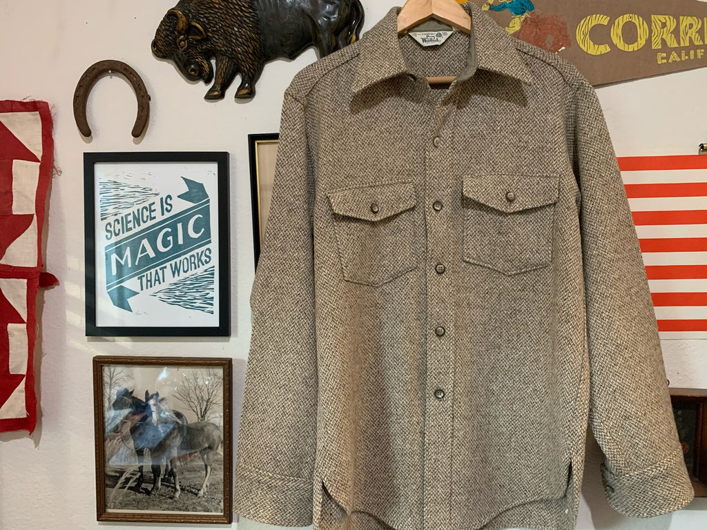 Shirley Live Stock Chainstitched Wool Over-Shirt