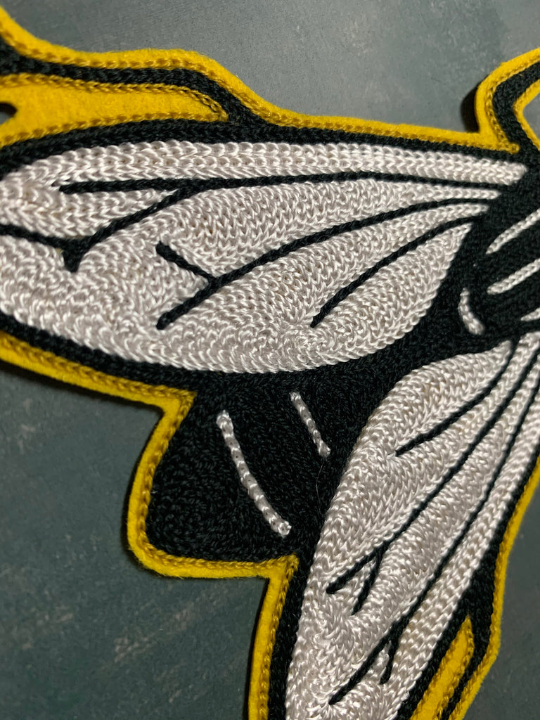 Fly Chainstitched Patch-White Wings